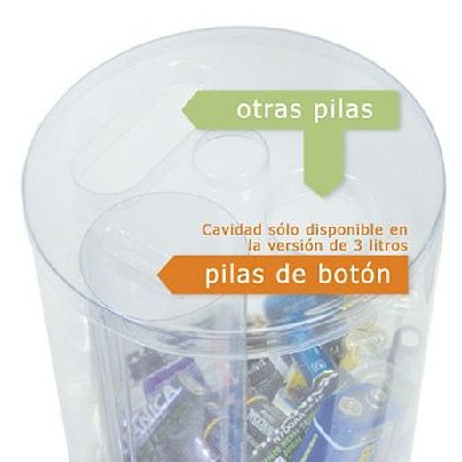 Contenedor de mostrador para pilas usadas 12lts