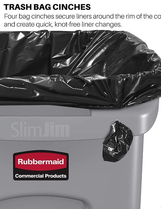 Contenedores de reciclaje slim jim de rubbermaid 60lts. y 87lt