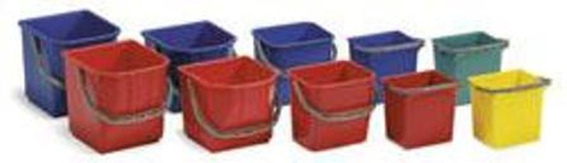 6 cubos de limpieza de 6 cuartos de galón de capacidad, cubo cuadrado de  desinfectante pequeño, cubo de detergente para el hogar, comercial