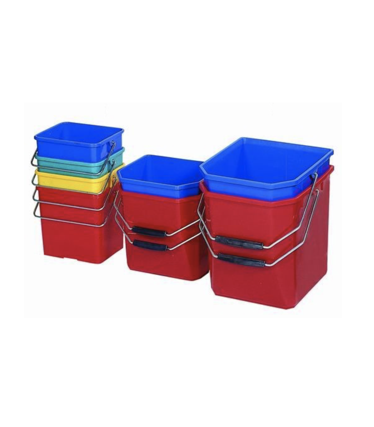 Cubos de Plástico de diferentes capacidades de colores Cubo de color Amarillo 6lts