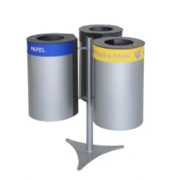 Isla Malta Mástil Isla Malta 4 Residuos 4x40 (160lts) Mástil 1M con techado