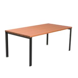 Mesa 8 listones madera tropical
