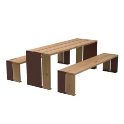Mesa de Picnic de listones de  madera pino