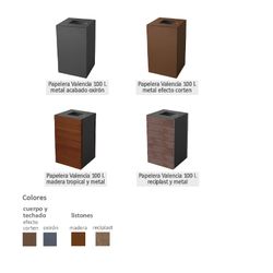 Papelera 100lts para exterior