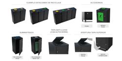 Papelera 120lts con puerta Frontal modelo Ginebra
