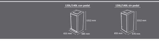 Papelera 120lts con puerta Frontal modelo Ginebra