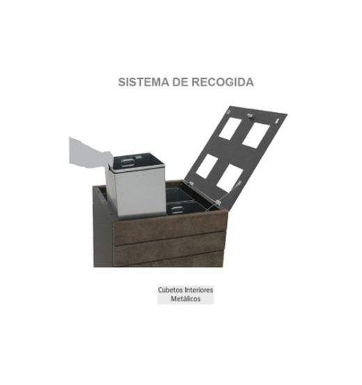 Papelera 180lts multiresiduos