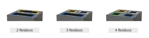 Papelera 180lts multiresiduos