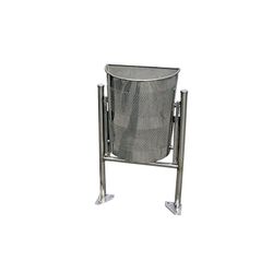 Papelera 33lts Semicircular Inox con pie