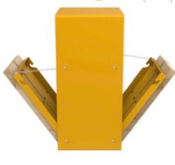 Papelera 60lts estructura Acero pintado con madera