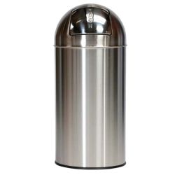 Papelera basculante redonda inoxidable