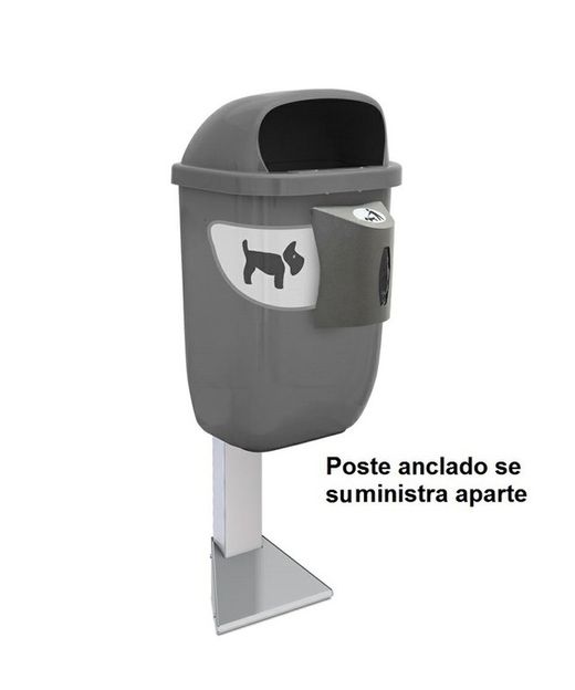 Papelera canina beagle bin 50 l. con dispensador de bolsas