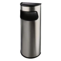 Cenicero Papelera Semicircular en Acero inoxidable