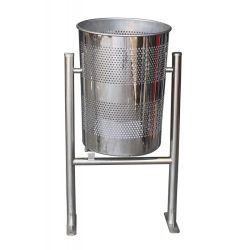 Papelera circular suelo 60lts de Acero inoxidable