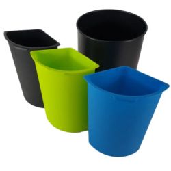 Papelera circular 3 residuos con cubetas de polipropileno