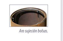 Papelera circular 50lts basculante