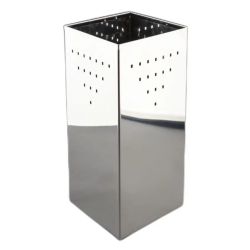 Papelera cuadrada inoxidable brillo