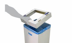 Papelera reciclaje modelo aneto hecha de carton100lts