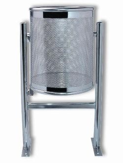 Papelera de exterior inoxidable basculante 75lts
