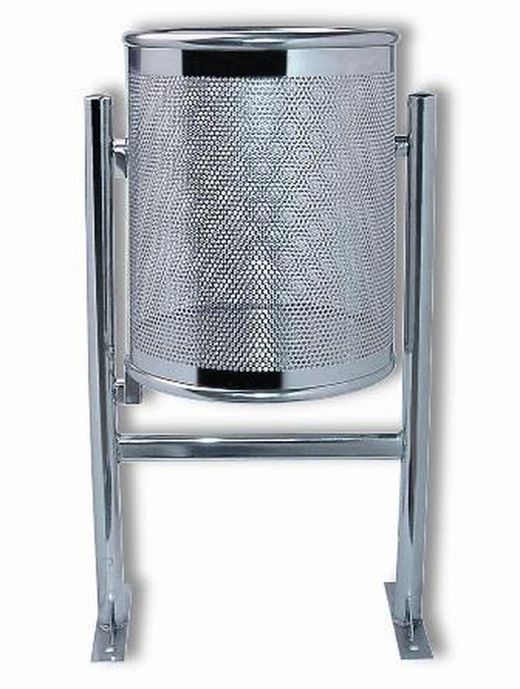 Papelera de exterior inoxidable basculante 75lts