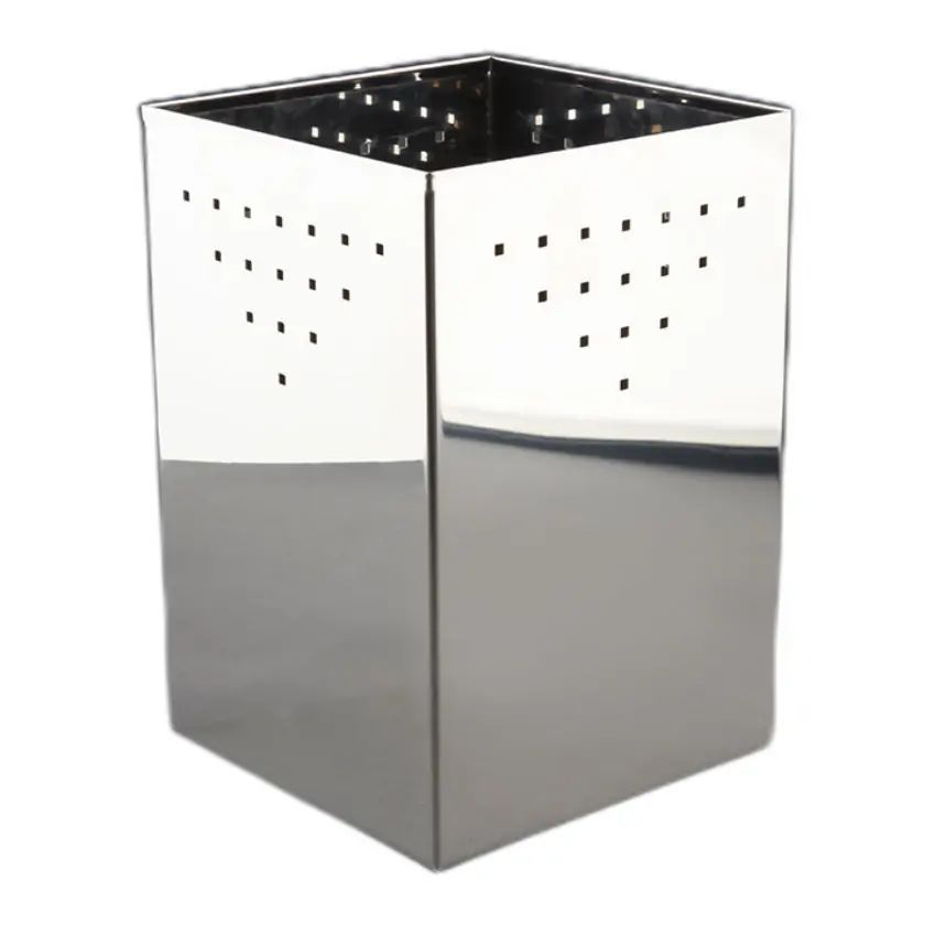 Papelera cuadrada acero inoxidable brillo Papelera cuadrada 14lts en acero inoxidable