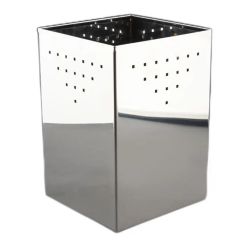Papelera cuadrada acero inoxidable brillo