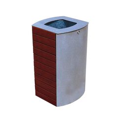 Papelera madera y chapa