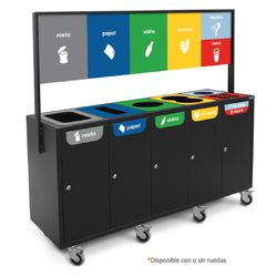 Papelera multiresiduos de recogida selectiva