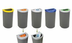 Papelera niza recogida selectiva 95 l.