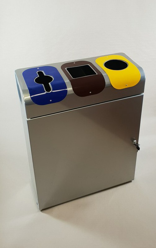 MALMO Papelera de Reciclaje para Oficinas con 3 Compartimentos • Urbaniere  Europe