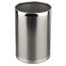 Papelera pequeña redonda inoxidable