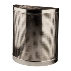 Papelera perforada semicircular 45lts inoxidable