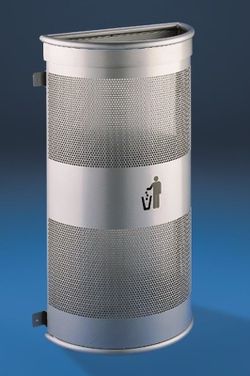 Papelera perforada semicircular  90l