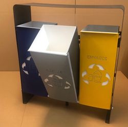 Papelera Exterior Reciclaje 3 Residuos