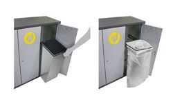 Papelera bremen reciclaje con puerta frontal