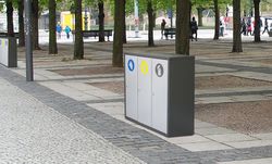 Papelera bremen reciclaje con puerta frontal