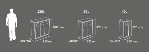 Papelera bremen reciclaje con puerta frontal