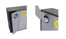 Papelera bremen reciclaje con puerta frontal