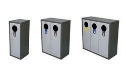 Papelera bremen reciclaje con puerta frontal