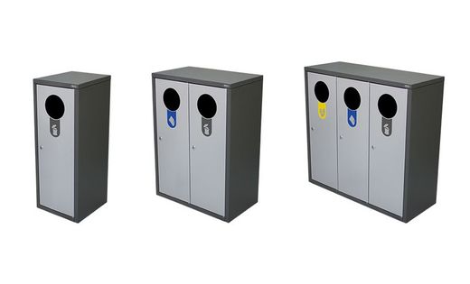 Papelera bremen reciclaje con puerta frontal