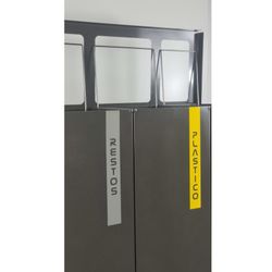 Papelera reciclaje de gran capacidad tres cubos independientes