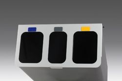 Papelera compacta reciclaje 35lts para tres residuos