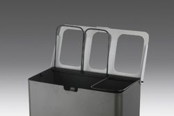 Papelera compacta reciclaje 35lts para tres residuos