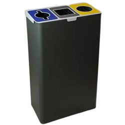 Papelera compacta reciclaje 35lts para tres residuos
