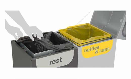 Papelera exterior recogida residuos 120lts