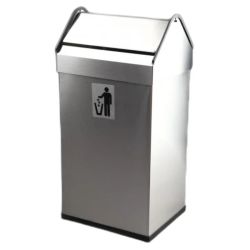 Papelera Rectangular acero inoxidable tapa basculante