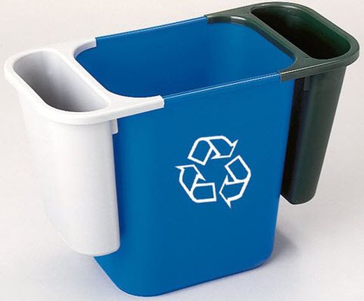 Papelera rubbermaid rectangular pvc
