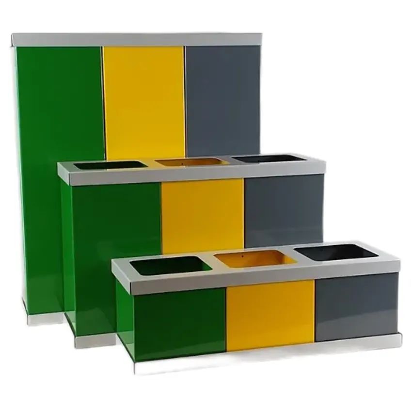 Papelera selectiva 3 cuerpos pintados Papelera selectiva 2 cuerpos 28lts