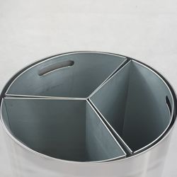 Papelera selectiva 3x42lt metálica