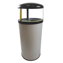 Papelera selectiva 3x42lt metálica con techo